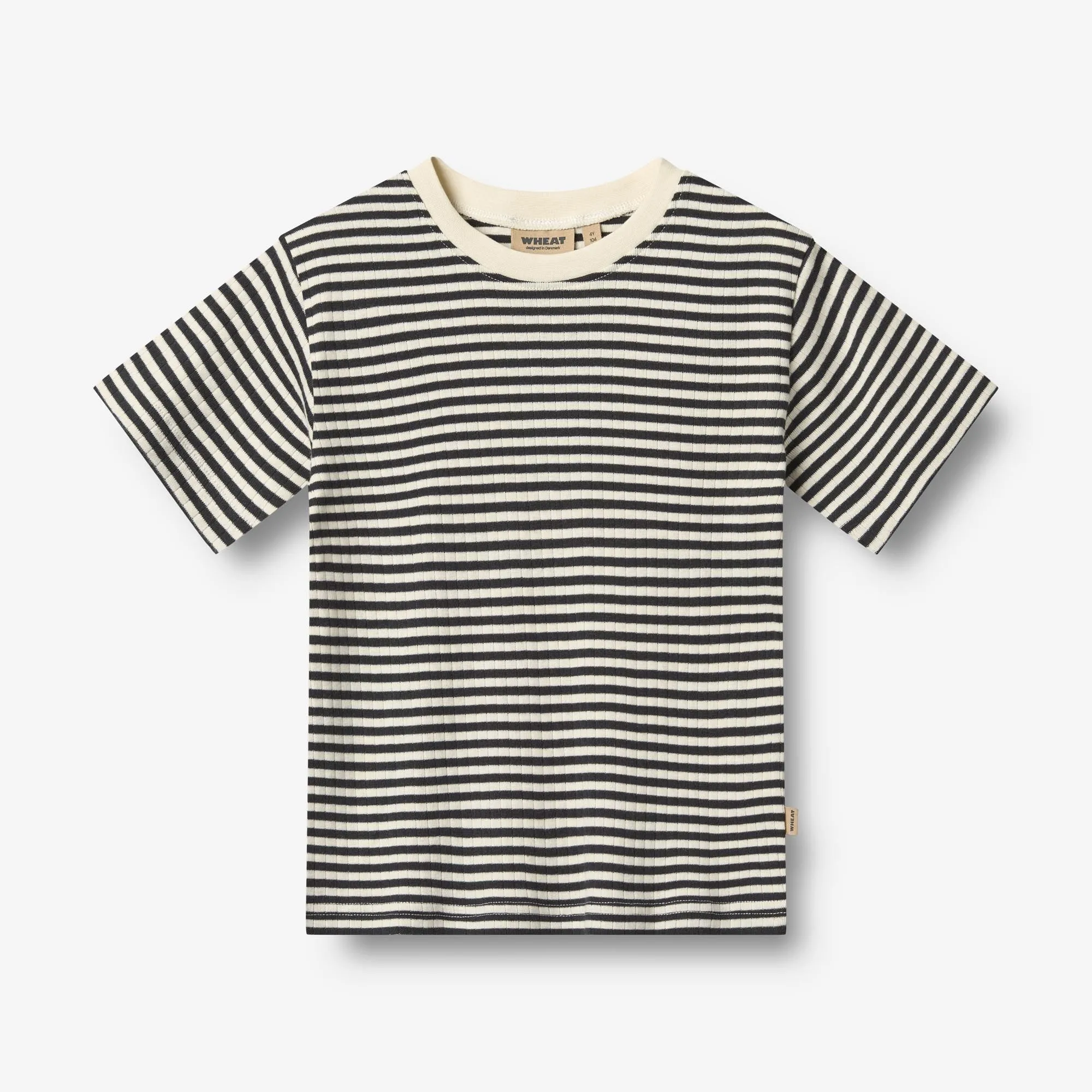 2 Rib T-shirt S/S Fabian - navy rib stripe