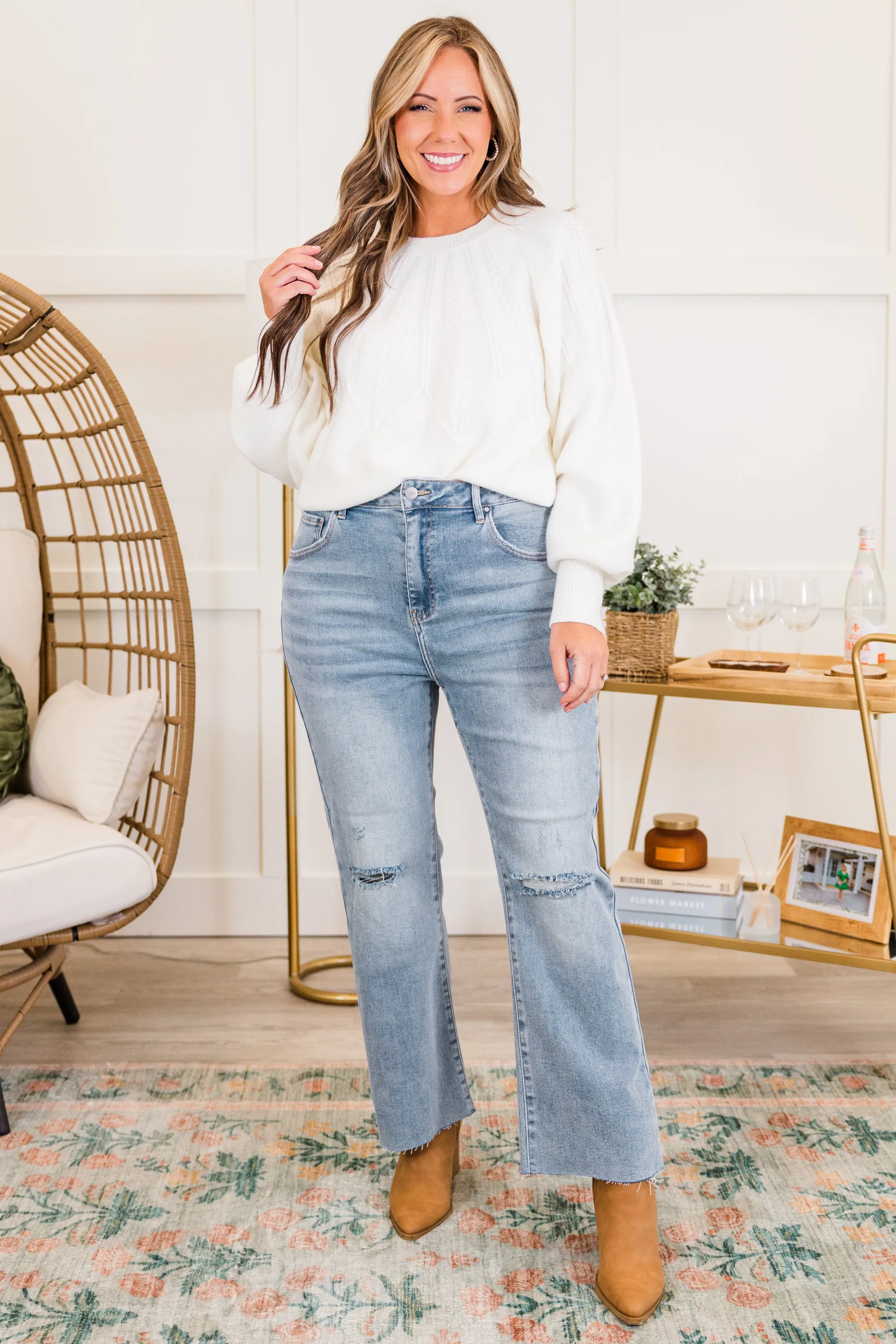 Angel Energy Jeans, Light Wash