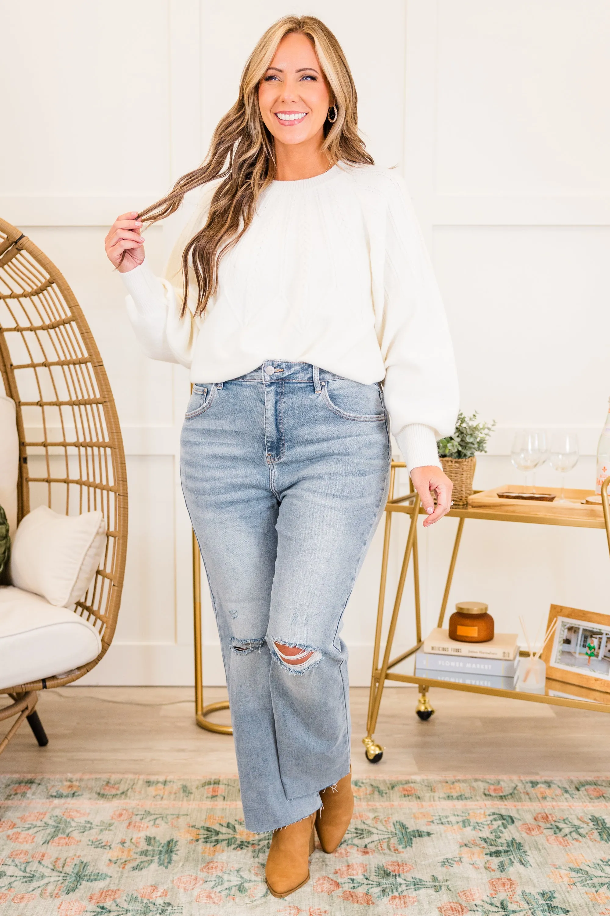 Angel Energy Jeans, Light Wash