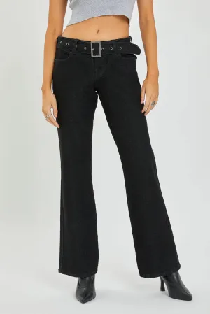 Bella Mid Rise Bootcut Jeans with Belt – Timeless Denim with a Modern Twist