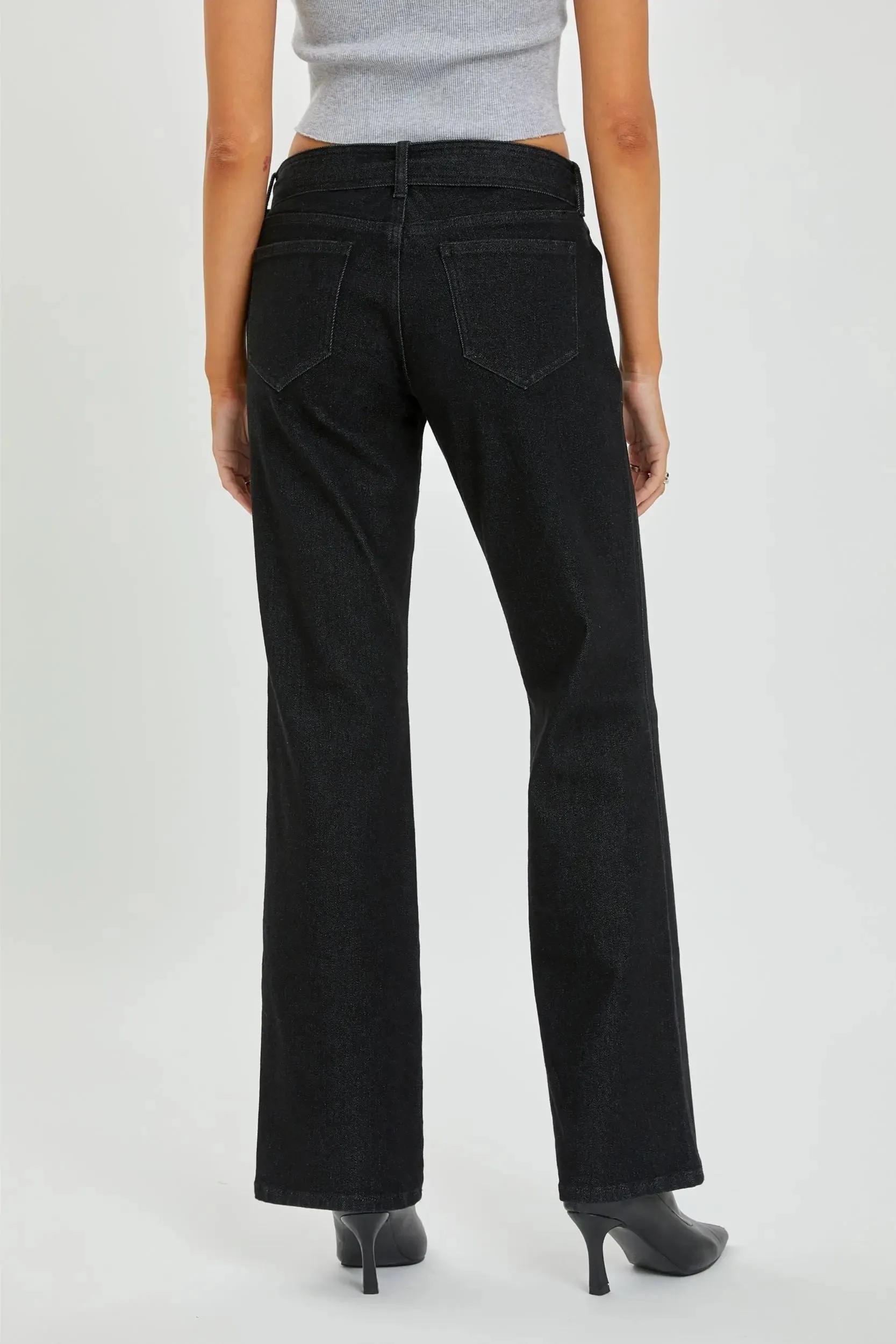 Bella Mid Rise Bootcut Jeans with Belt – Timeless Denim with a Modern Twist