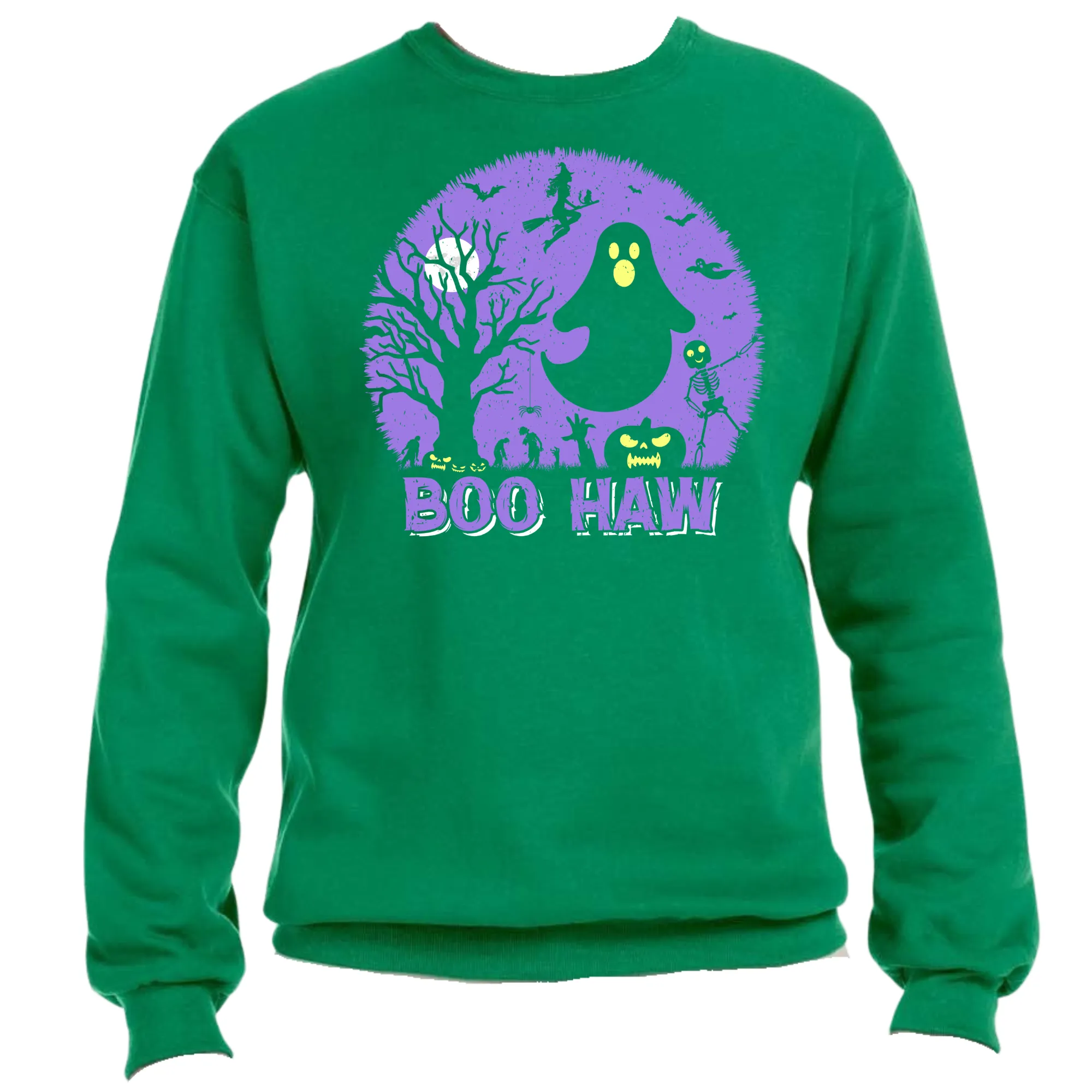 Boo Haw Unisex Halloween Sweater – Cozy Fit, Fun & Spooky Vibes