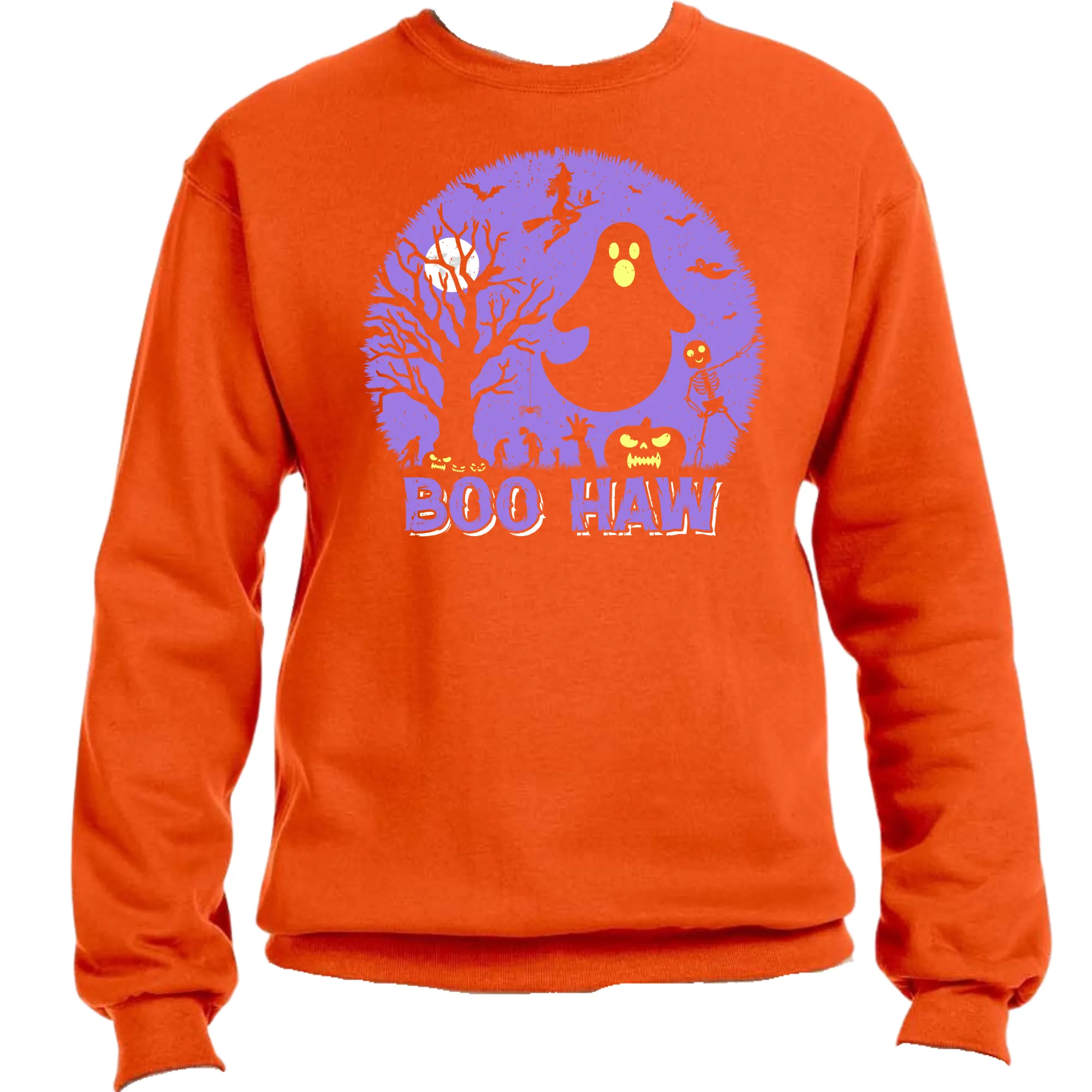Boo Haw Unisex Halloween Sweater – Cozy Fit, Fun & Spooky Vibes