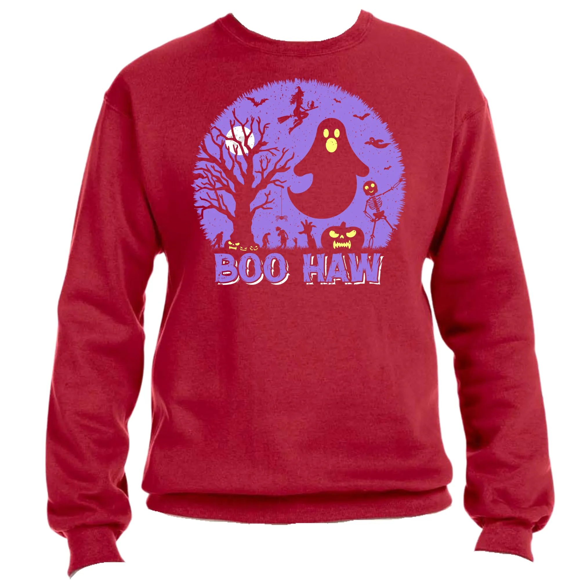 Boo Haw Unisex Halloween Sweater – Cozy Fit, Fun & Spooky Vibes