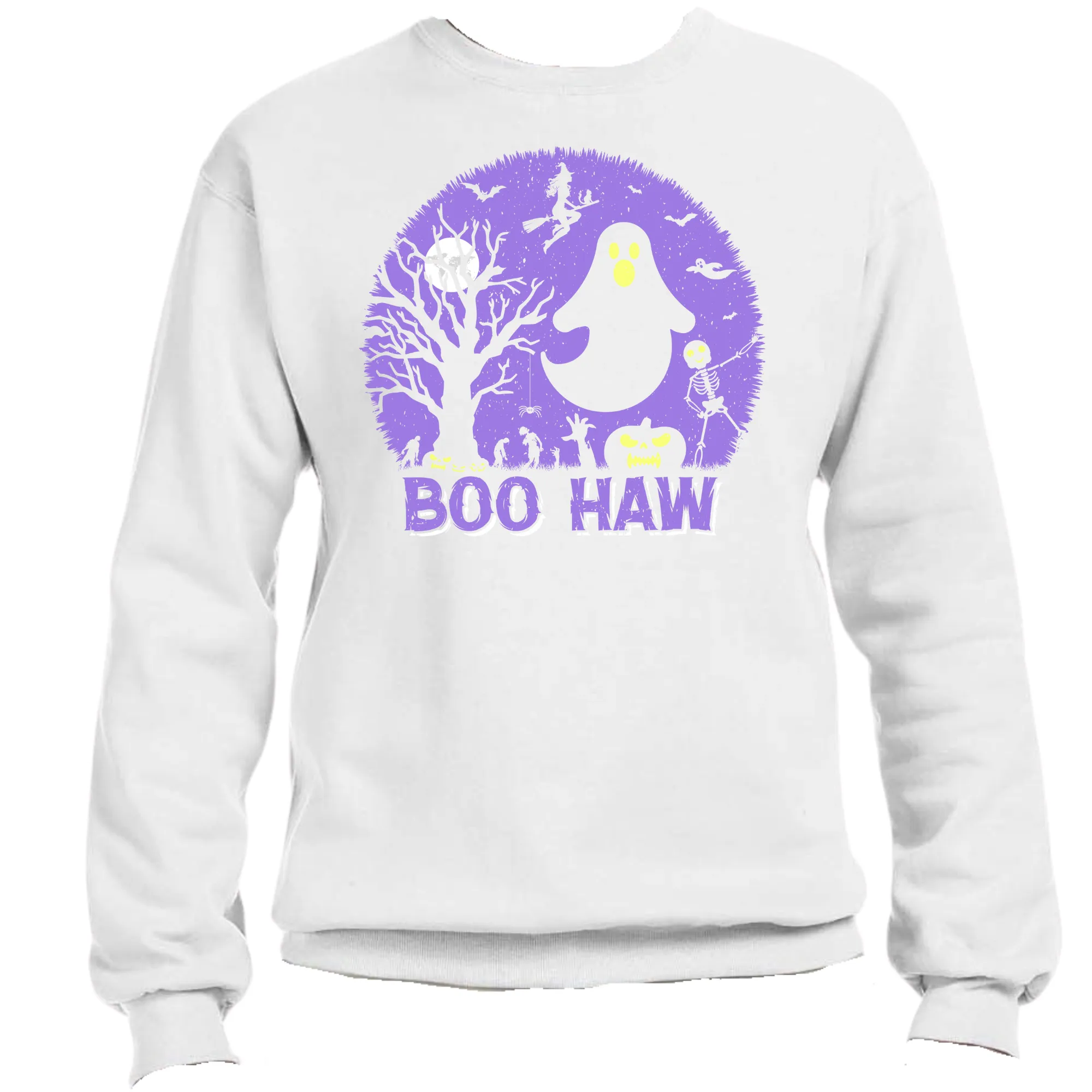 Boo Haw Unisex Halloween Sweater – Cozy Fit, Fun & Spooky Vibes