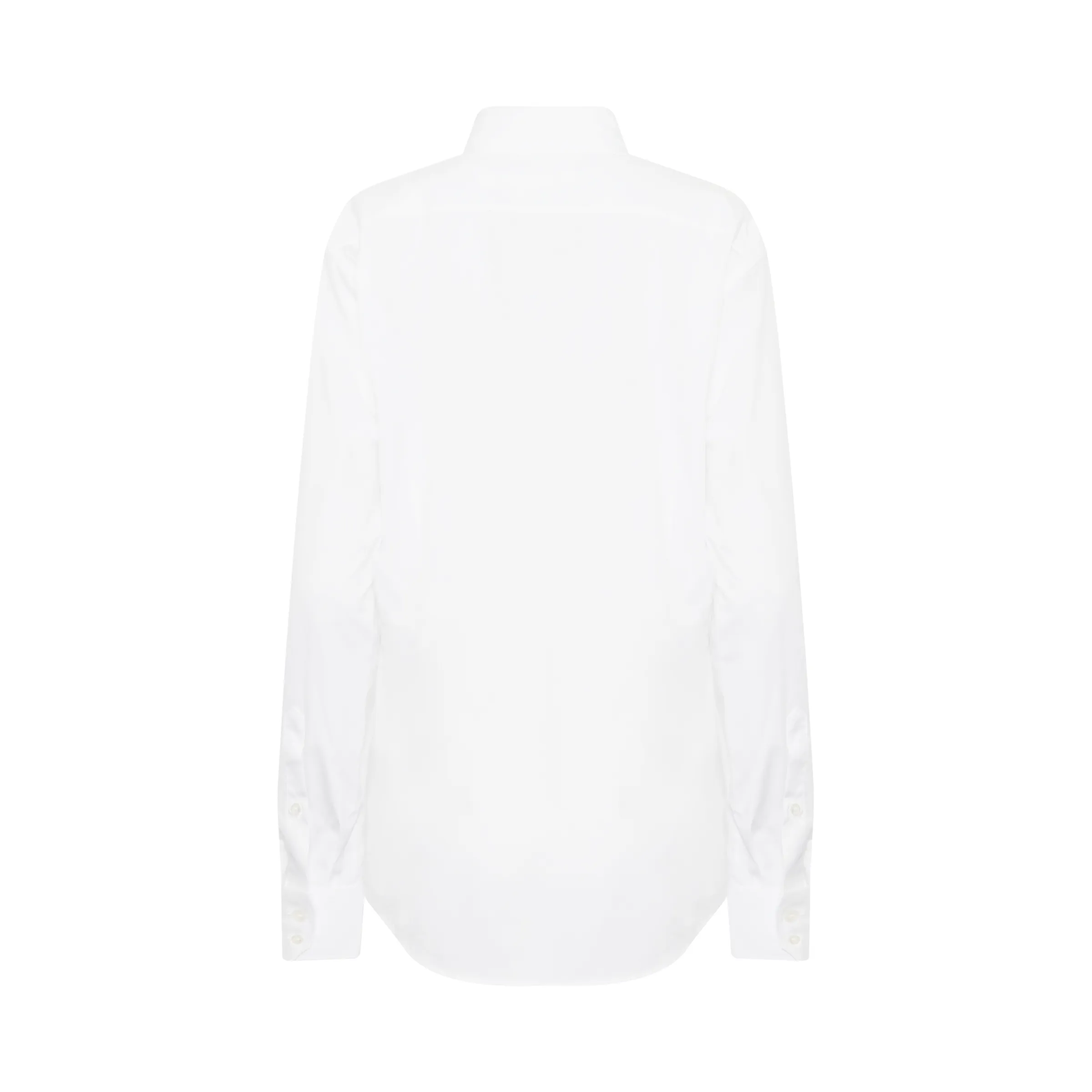 Classic Long Sleeve Poplin Shirt in White
