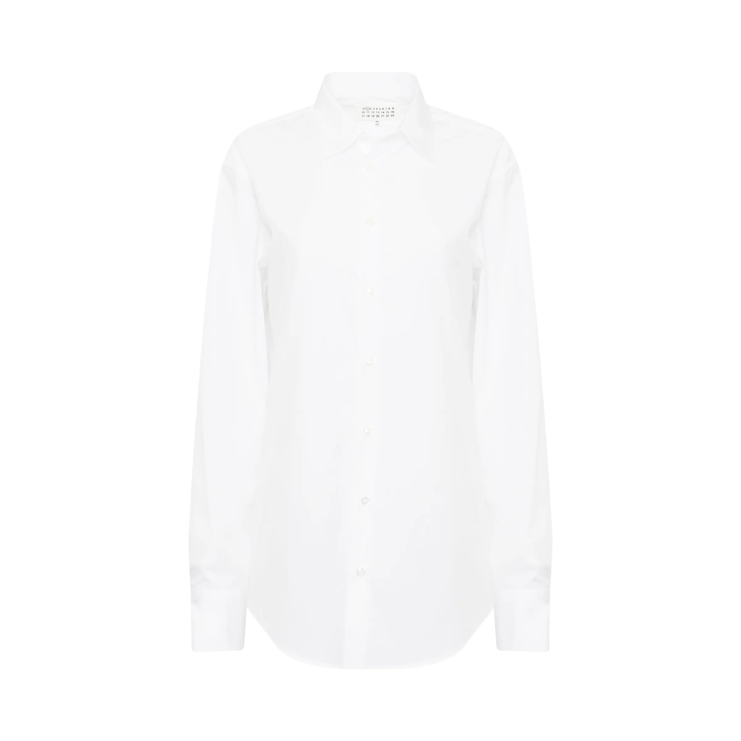 Classic Long Sleeve Poplin Shirt in White