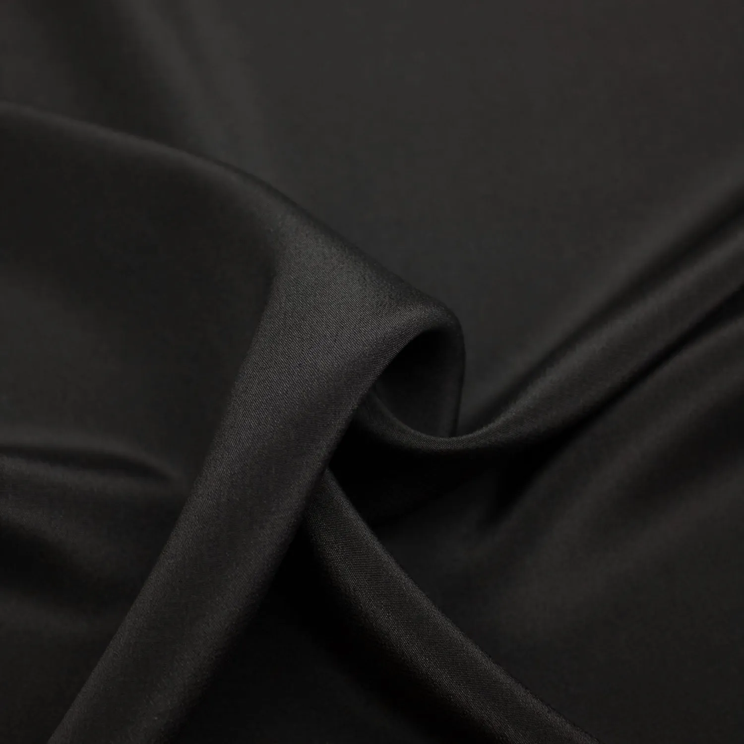 Fibe Black Silk Crepe de Chine SHOWROOM SAMPLE 34CM X 60CM