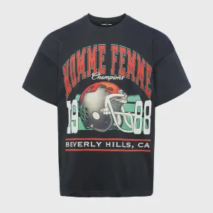 Homme   Femme The Elite Tee - Charcoal & Orange