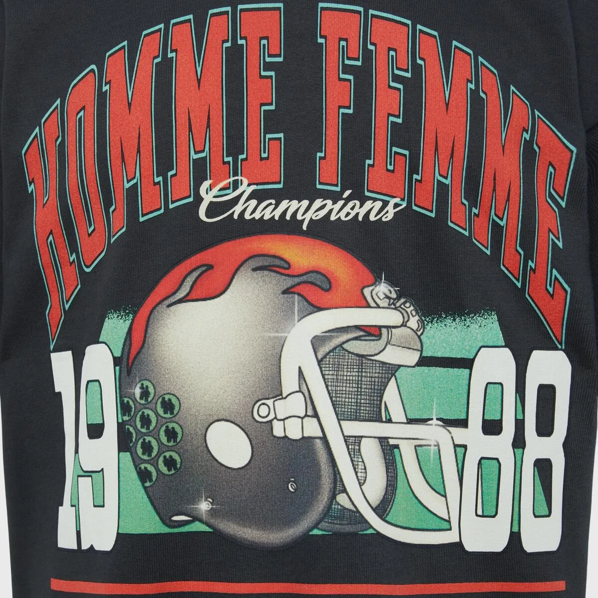 Homme   Femme The Elite Tee - Charcoal & Orange