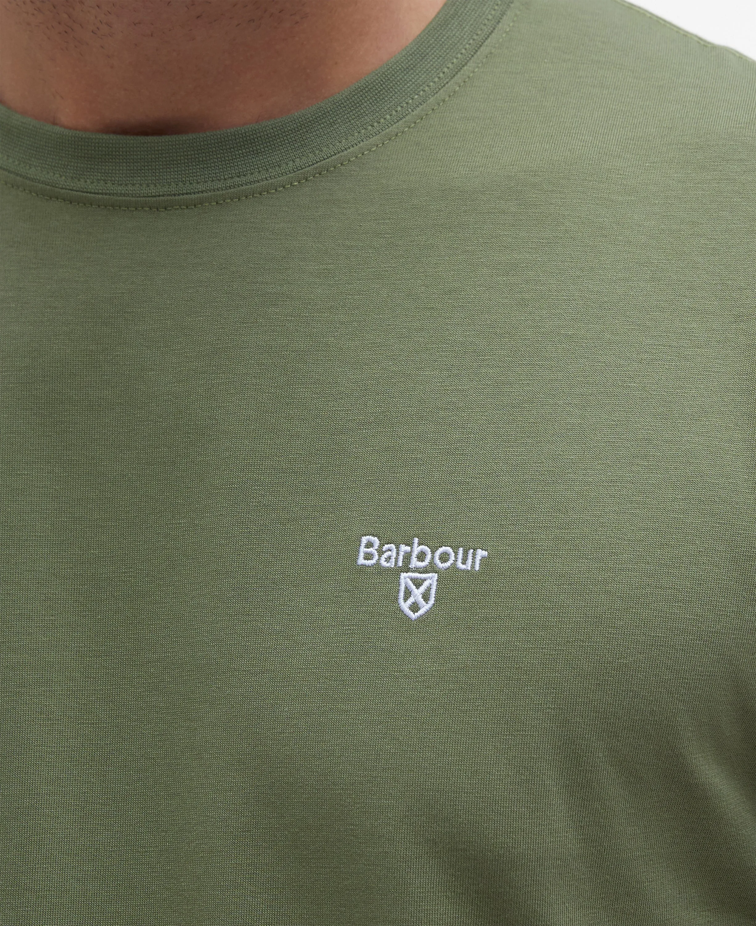 ID25126-Barbour Olive Essential Sports T-Shirt