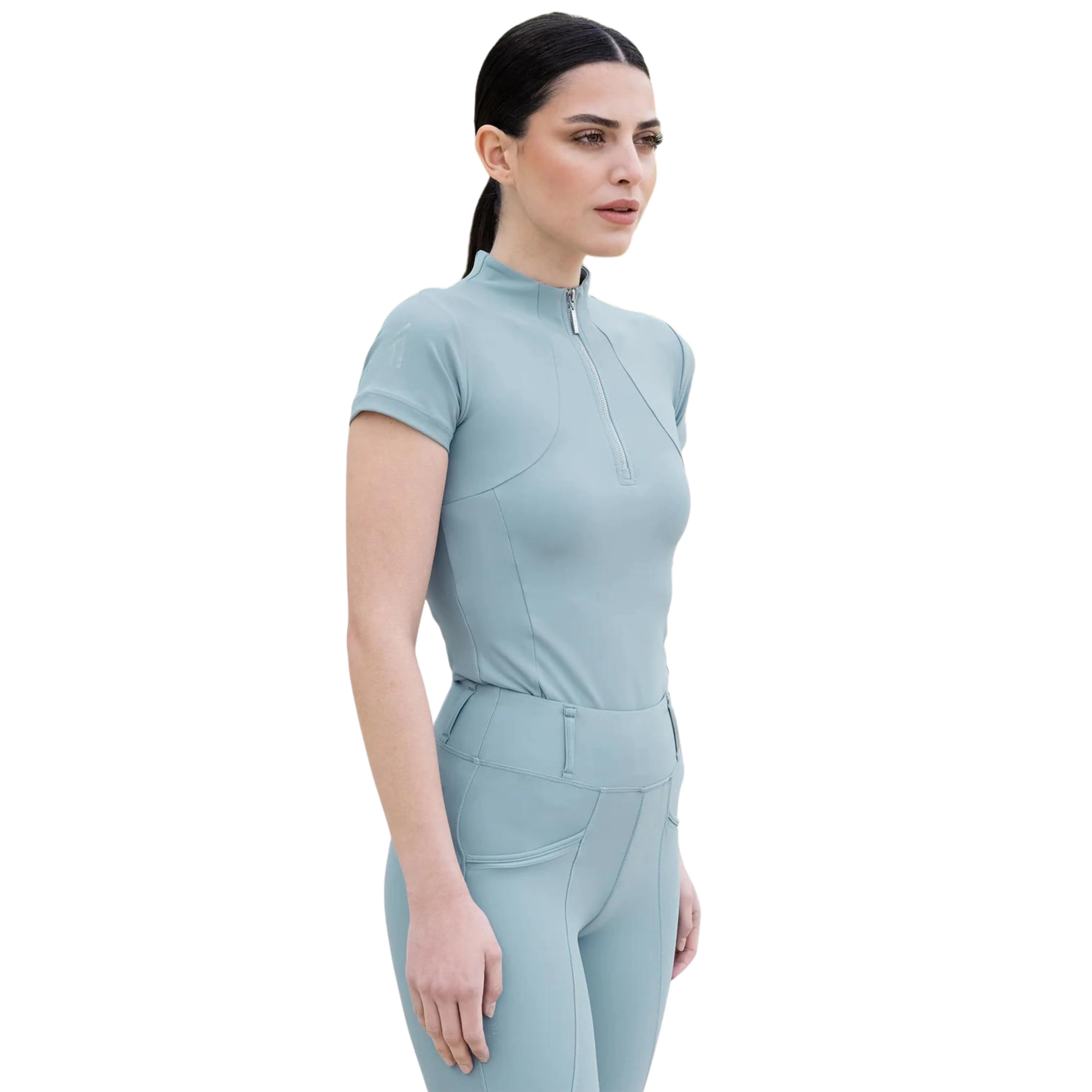 Maximilian Equestrian Short Sleeve Base Layer - Aqua
