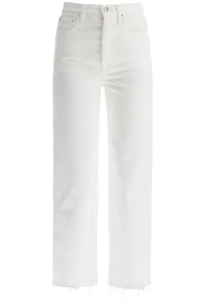 off-white organic cotton jeans with frayed hem 222 235 748 32 OFF-WHITE