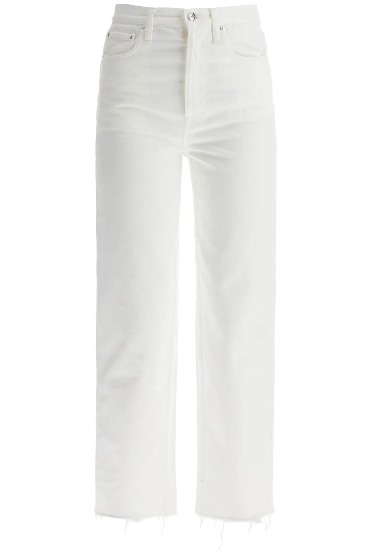 off-white organic cotton jeans with frayed hem 222 235 748 32 OFF-WHITE