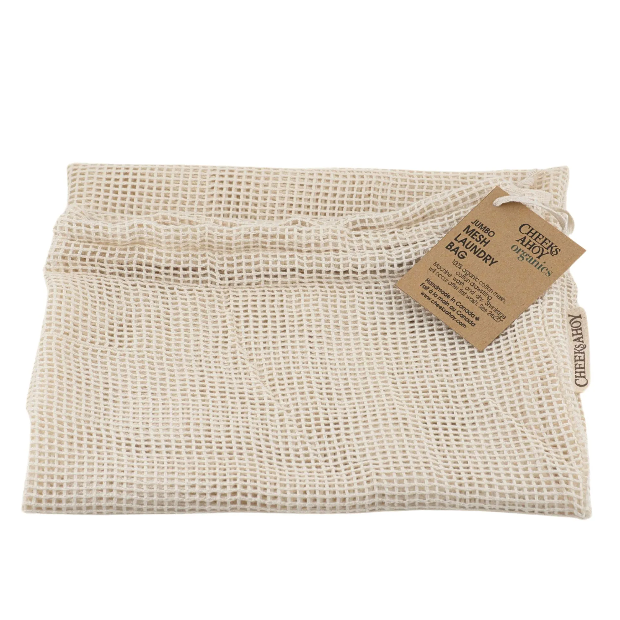 Organic Cotton Mesh Laundry Bag • JUMBO