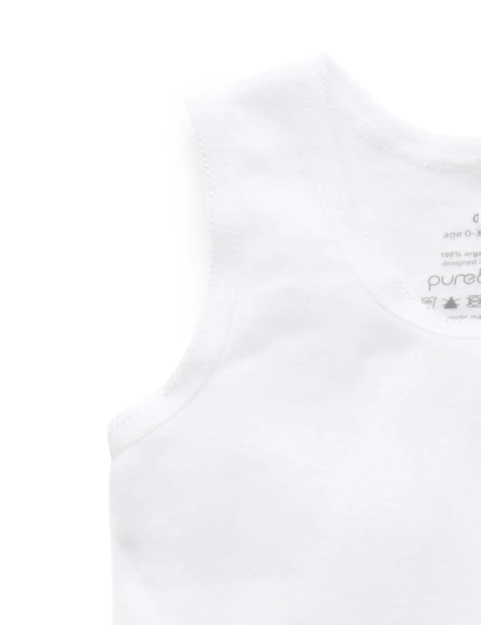 Purebaby - Rib Bodysuit 2 Pack | White