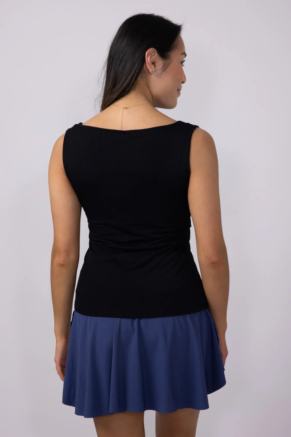 Simply Southern Double Layer Tank Top for Women in Black | PP-0125-TANK-DBLYR-BLACK