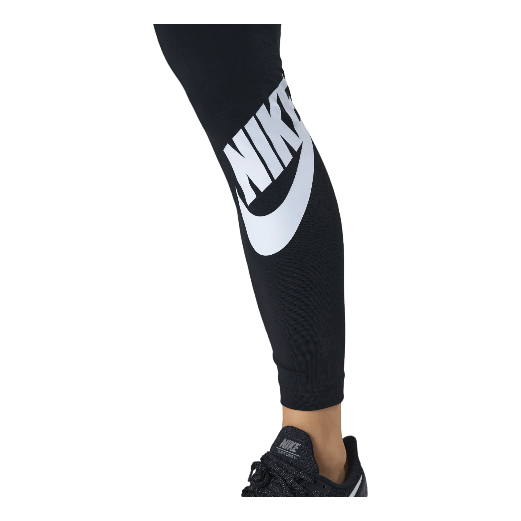 Sportswear Essential Women's High-Waisted Logo Leggings BLACK/WHITE