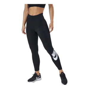 Sportswear Essential Women's High-Waisted Logo Leggings BLACK/WHITE