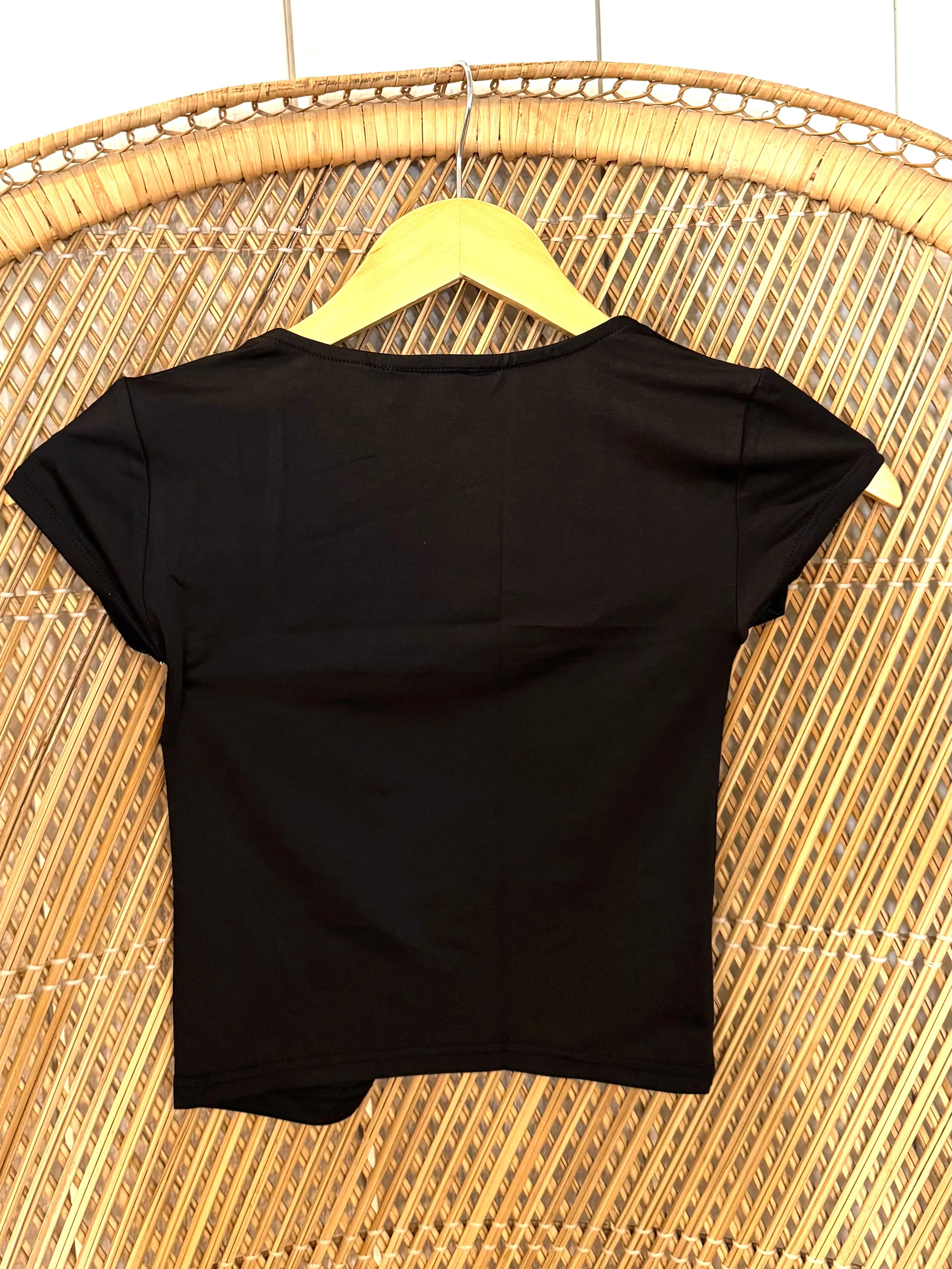 Stretchy Ribbed Seamless Square neckline Crop Top