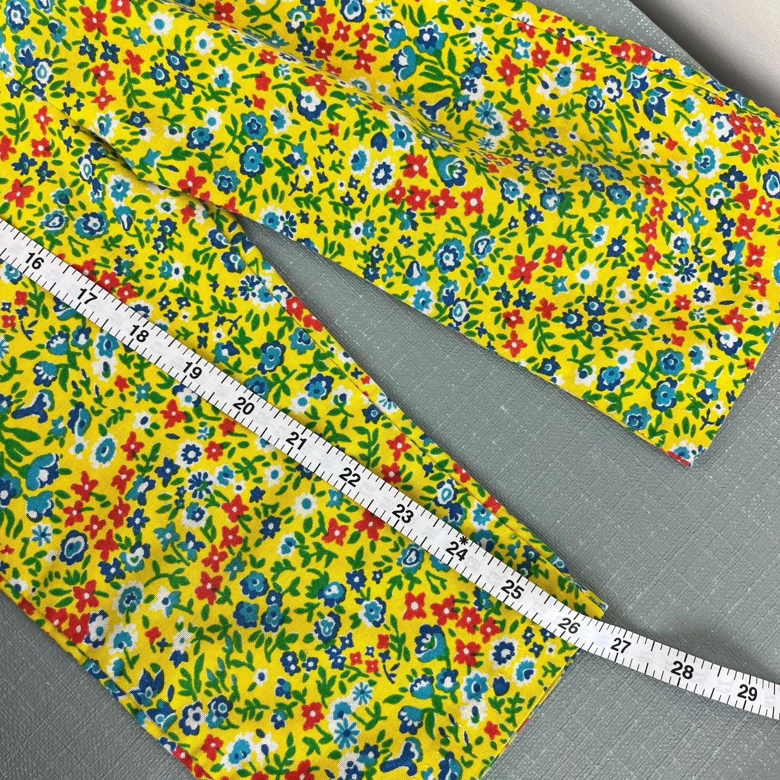 Vintage Alber Yellow Floral overalls 2T USA
