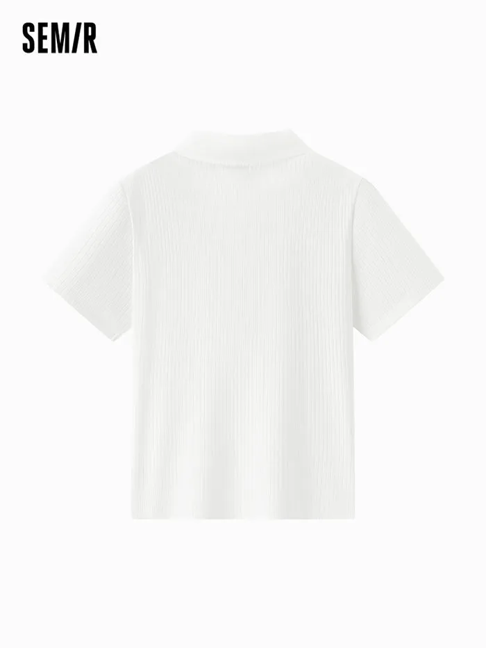Women's Polo T-Shirt With Front Zipper