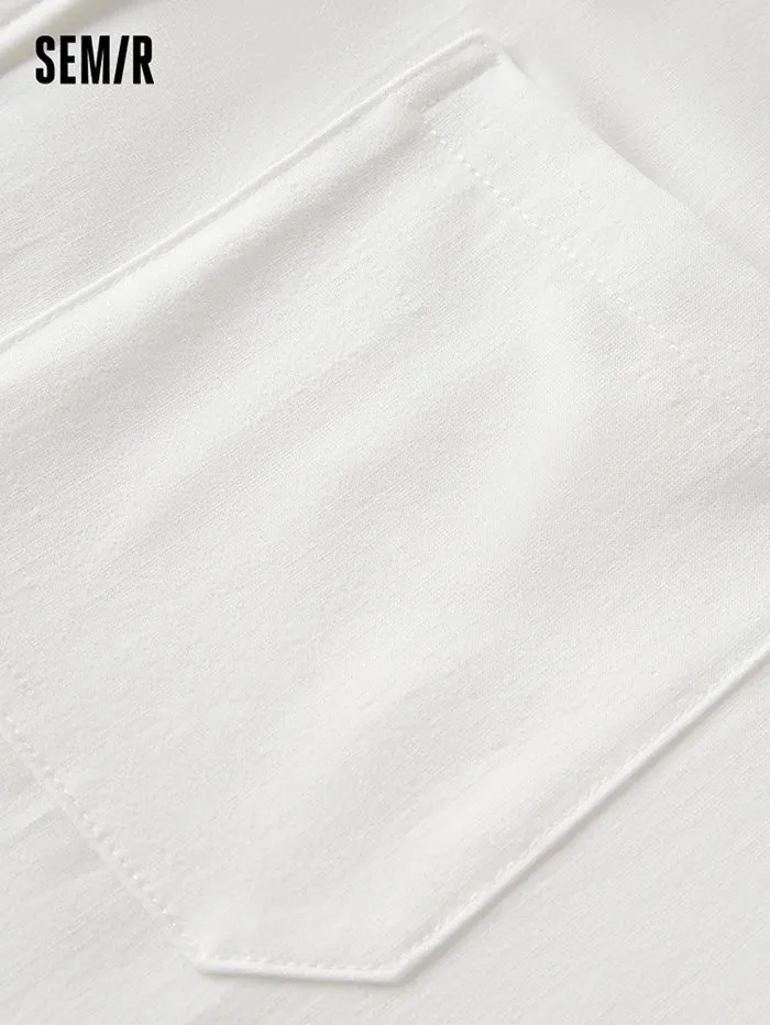 Women's Shirt Wih Scarf Detail On Shoulder