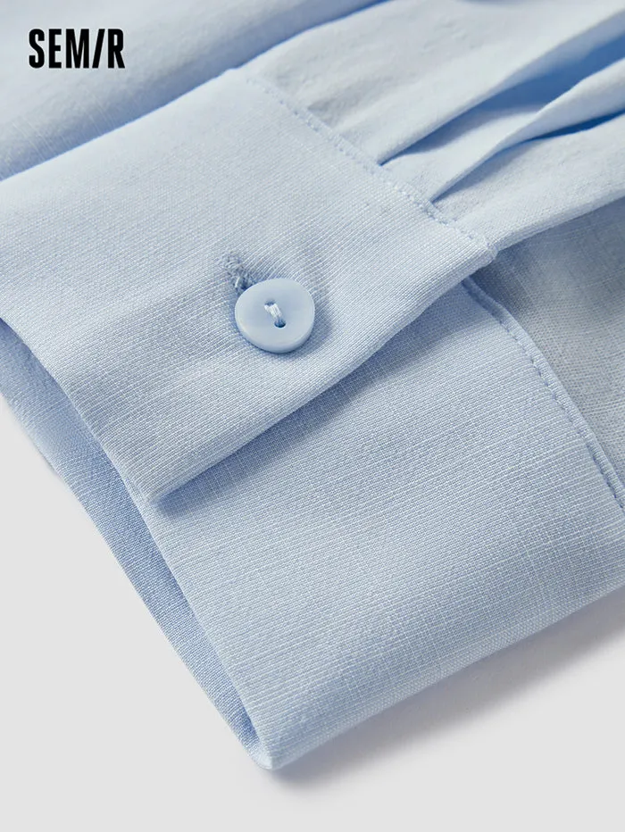 Women's Shirt Wih Scarf Detail On Shoulder