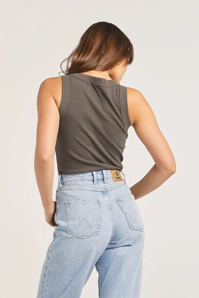 WRANGLER STAPLE RIB TANK - SLATE