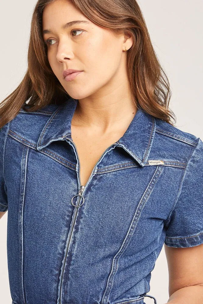 WRANGLER TURN BACK TIME ROMPER - HEARTFIRE INDIGO