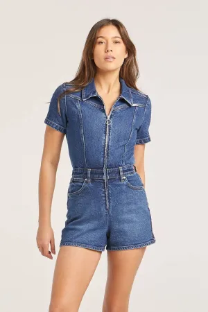 WRANGLER TURN BACK TIME ROMPER - HEARTFIRE INDIGO